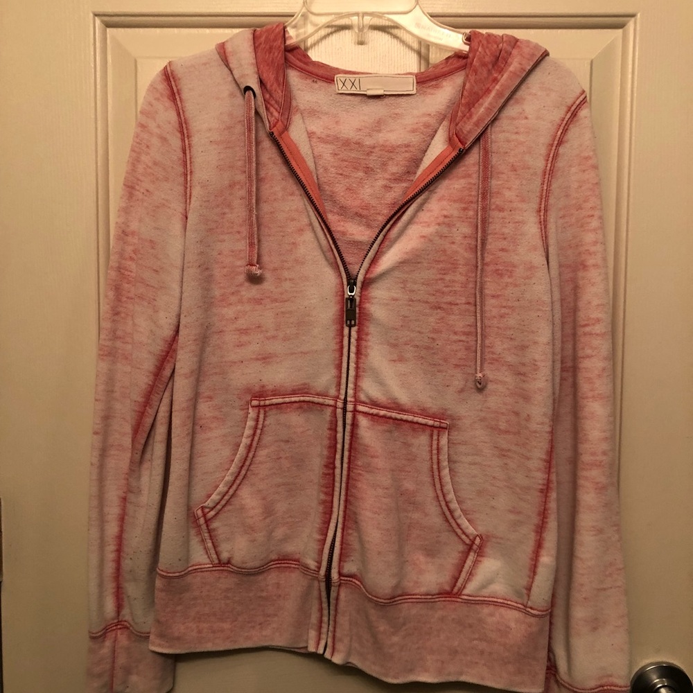 Forever 21 Pink Zip Up Hoodie